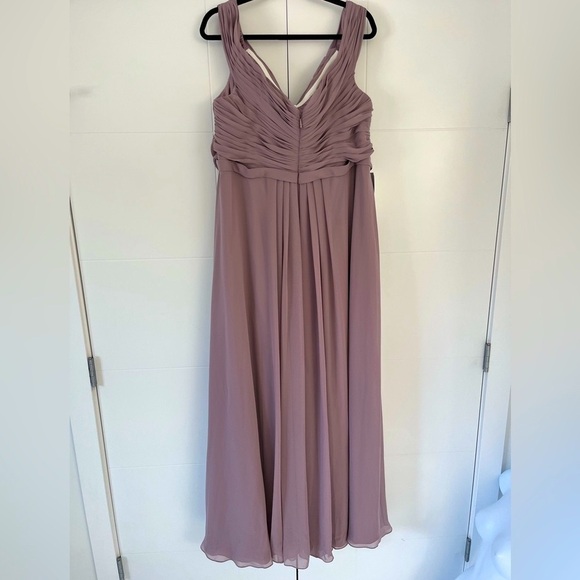 NWT Azazie Audrianna Maxi dress/ Gown/ Dusk/ Double lined/ Approx. size US 14/16 - Picture 8 of 17